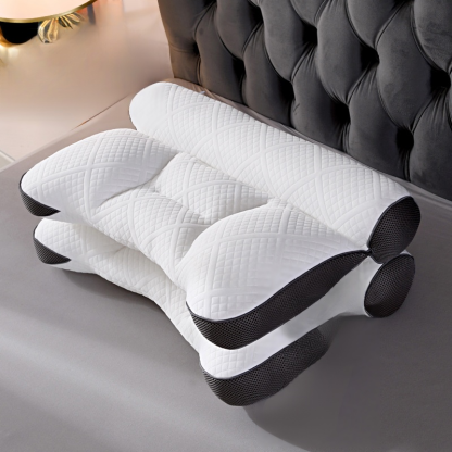 Comfortable goose down pillow for sleep enhancement and cervical protection