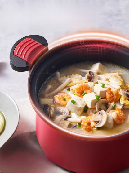 Multi-functional pressure cooker for soups and stir-fries