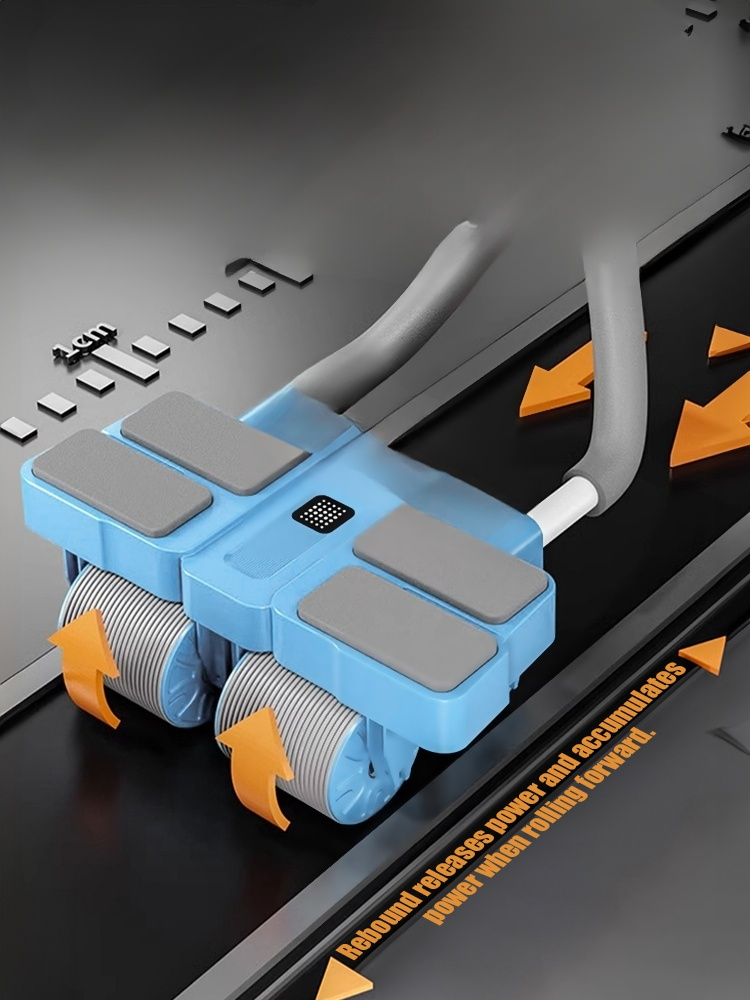 Four rounds of automatic rebound tummy tuck and roll abdominal fitness wheel