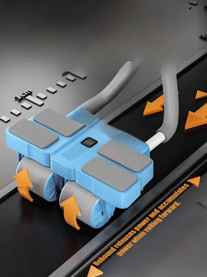 Four rounds of automatic rebound tummy tuck and roll abdominal fitness wheel