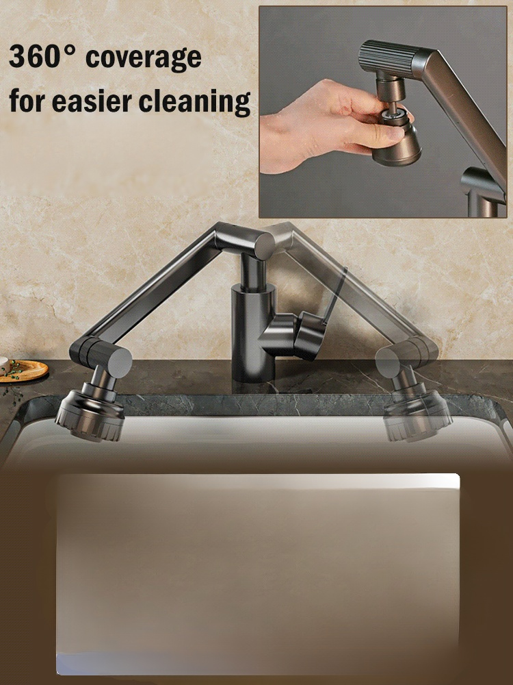 1080° mechanical arm rotating faucet