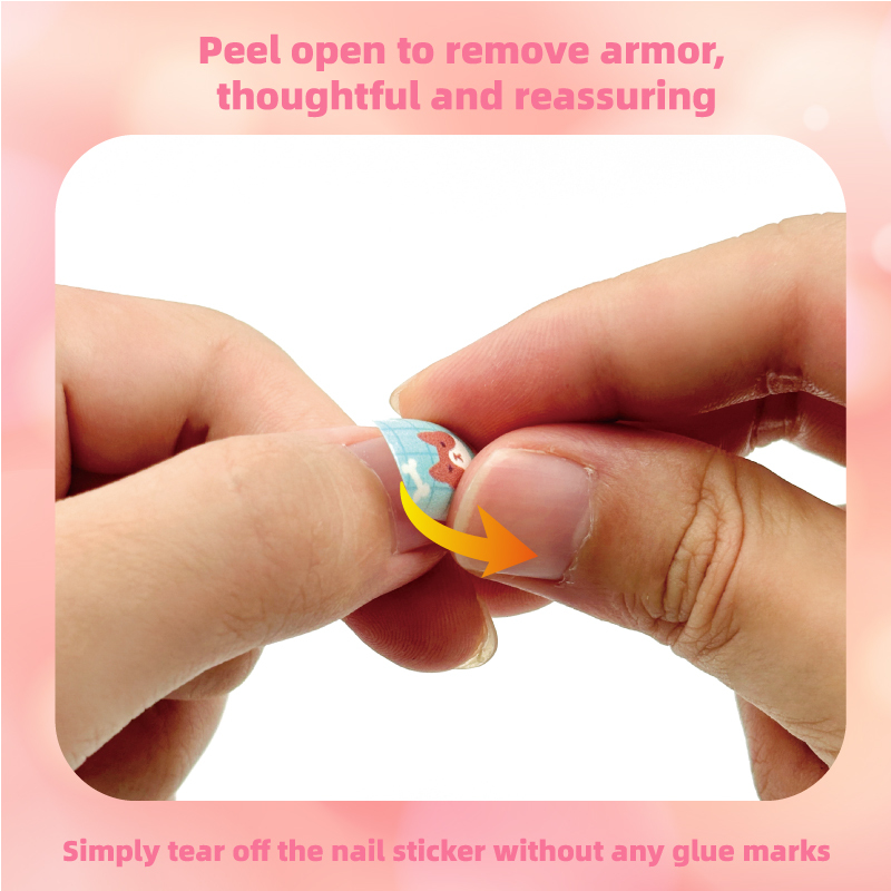 GATORO 12 pcs Kids Nail Stickers Set 1pcs Acrylic charm bracelet | Suction Card Set