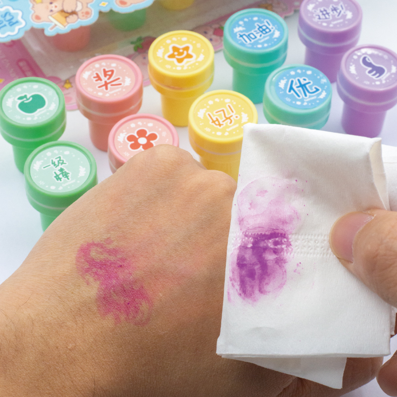 GATORO 10 pcs Cartoon Pattern Stamps | Suction Card Set