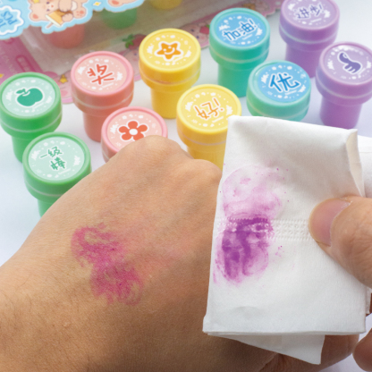 GATORO 10 pcs Cartoon Pattern Stamps | Suction Card Set