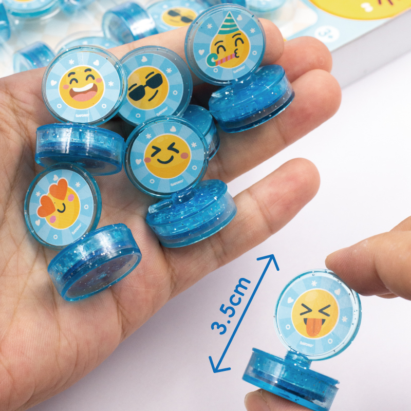 GATORO 6 pcs Cartoon Smiley Stamp | Suction Card Set