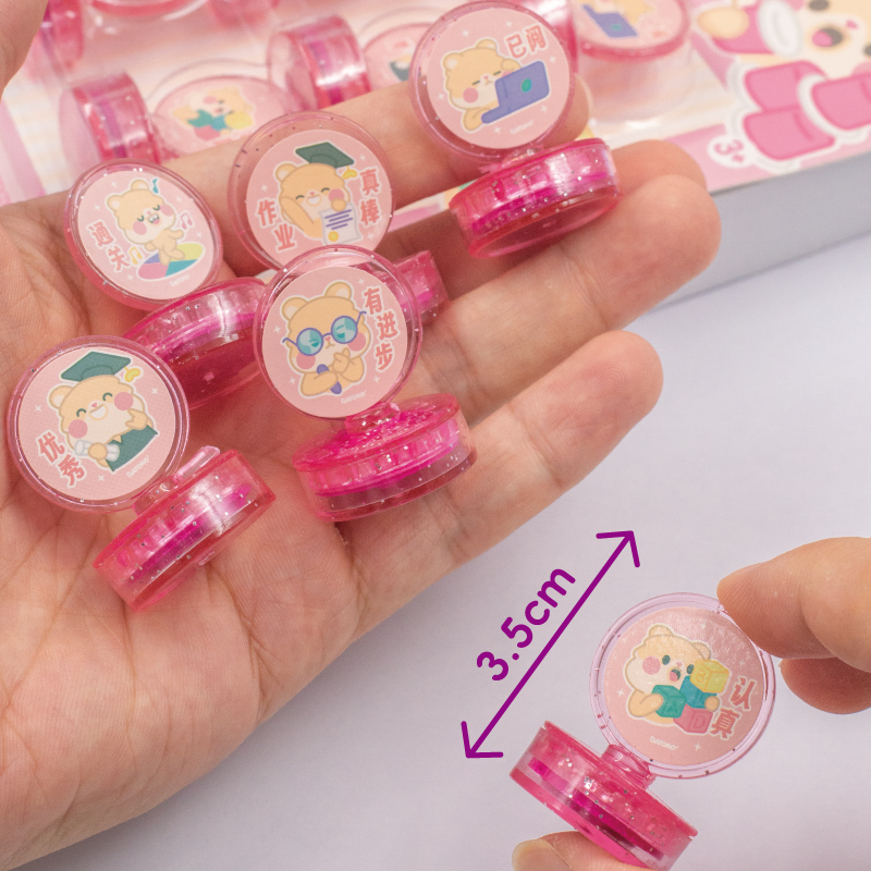 GATORO 6 pcs Cartoon Pattern Stamps | Suction Card Set