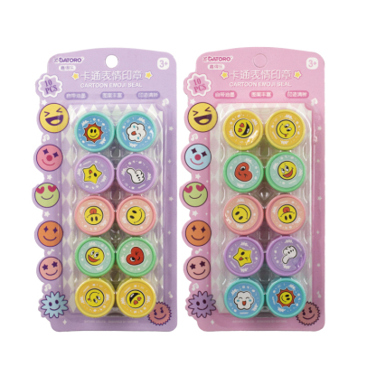 GATORO 10 pcs Cartoon Pattern Stamps | Suction Card Set