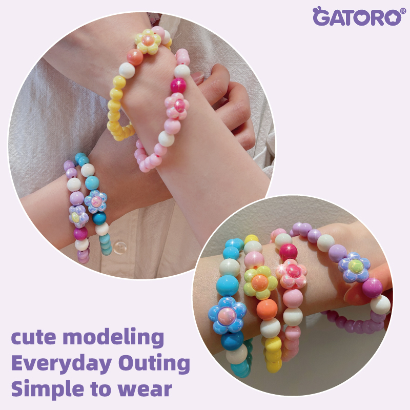 GATORO 1 pcs cartoon pendant necklace 1 pcs acrylic cartoon pendant bracelet 2 pcs acrylic cartoon ring | Suction Card Set