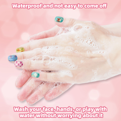 GATORO 12 pcs Kids Nail Stickers Set| Suction Card Set