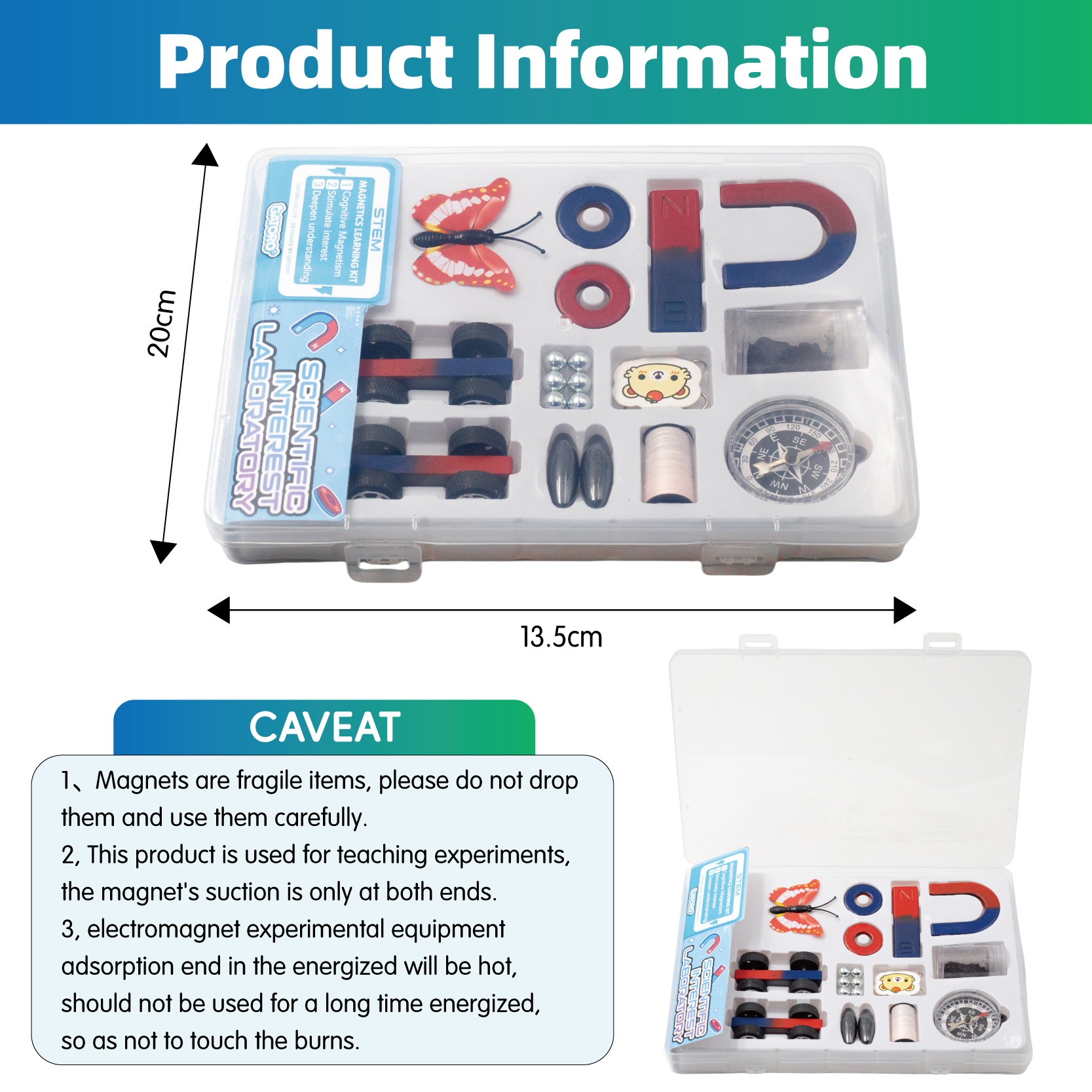 GATORO STEM Physics Magnet Set | Plastic Boxed