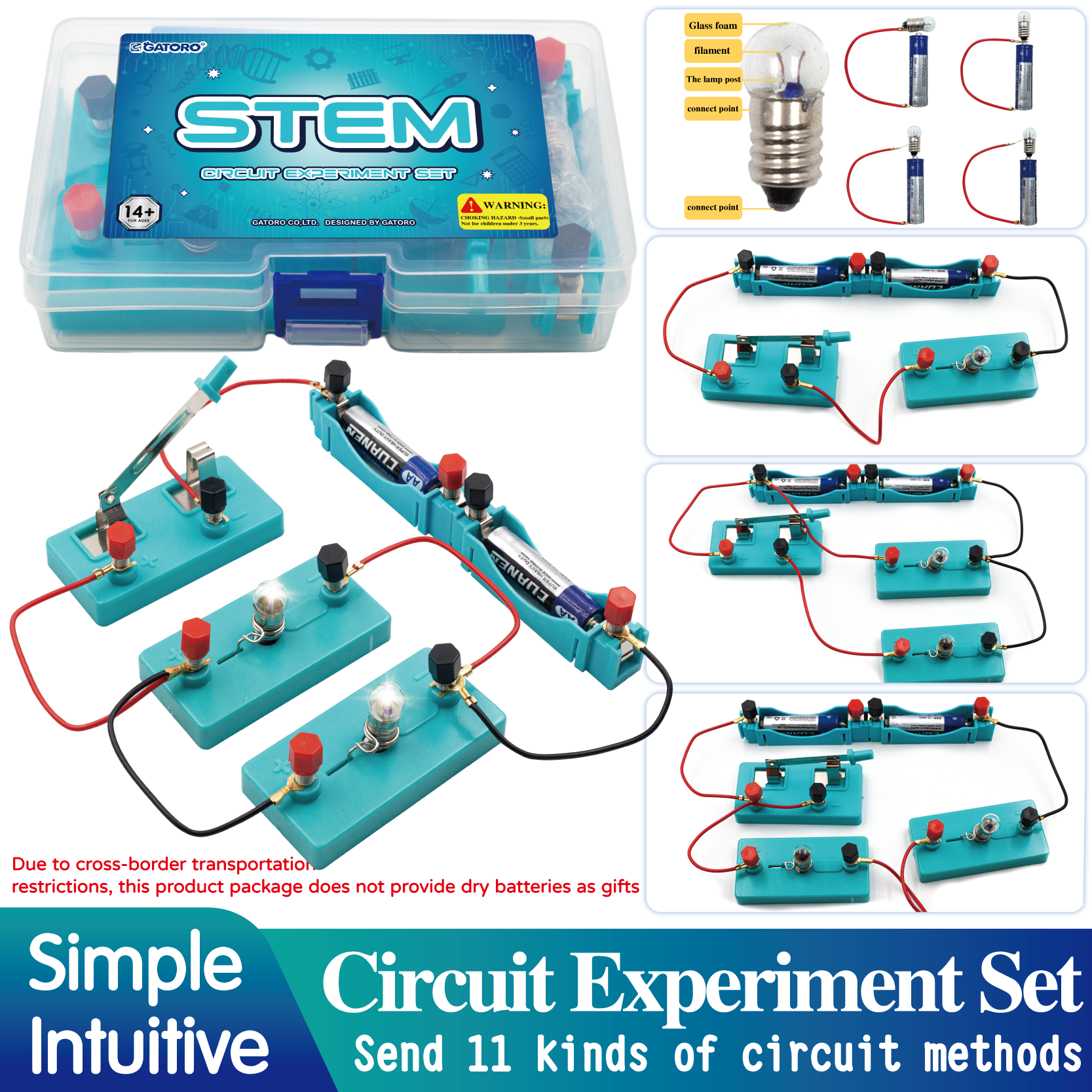 GATORO STEM Circuit Experiment Kit | Plastic Boxed