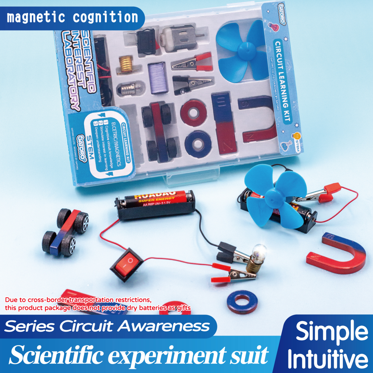 GATORO STEM Circuit Magnet Experiment Kit | Plastic Boxed