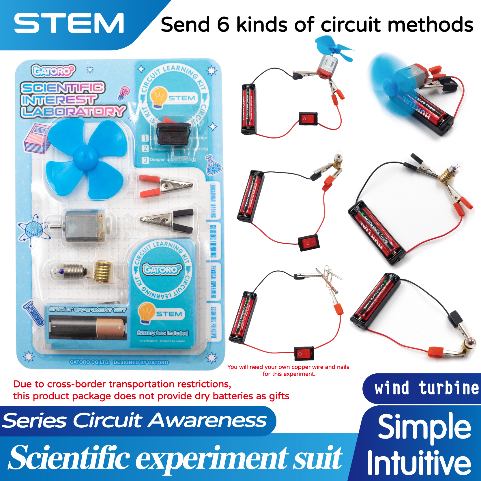 GATORO STEM Circuit Experiment Kit | Blister Card