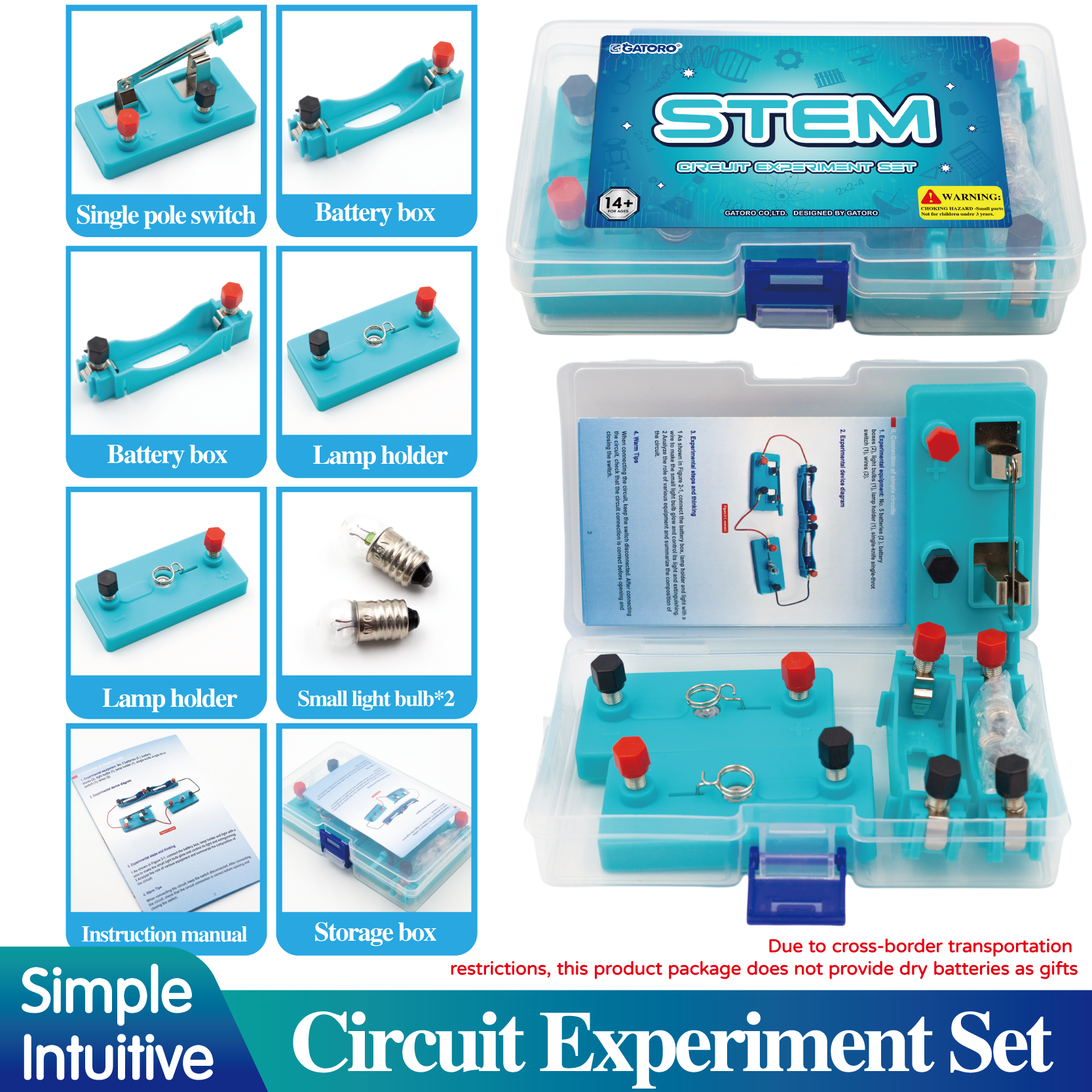 GATORO STEM Circuit Experiment Kit | Plastic Boxed