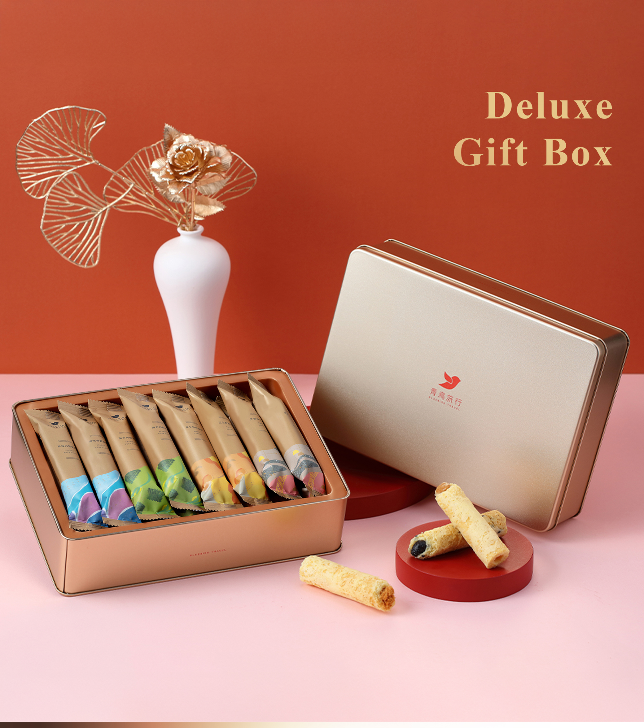 Bluebird Travel Deluxe Gift Box - Premium Egg Rolls for Gifting in Singapore.