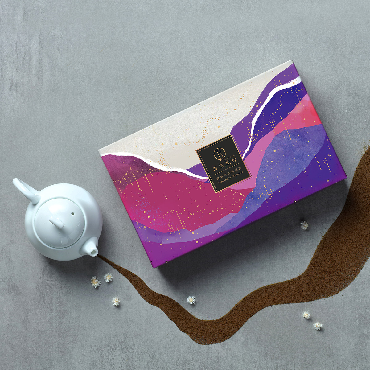 Travel Box-Tieguanyin Tea Chocolate Egg Roll (8 packs/with gift bag)