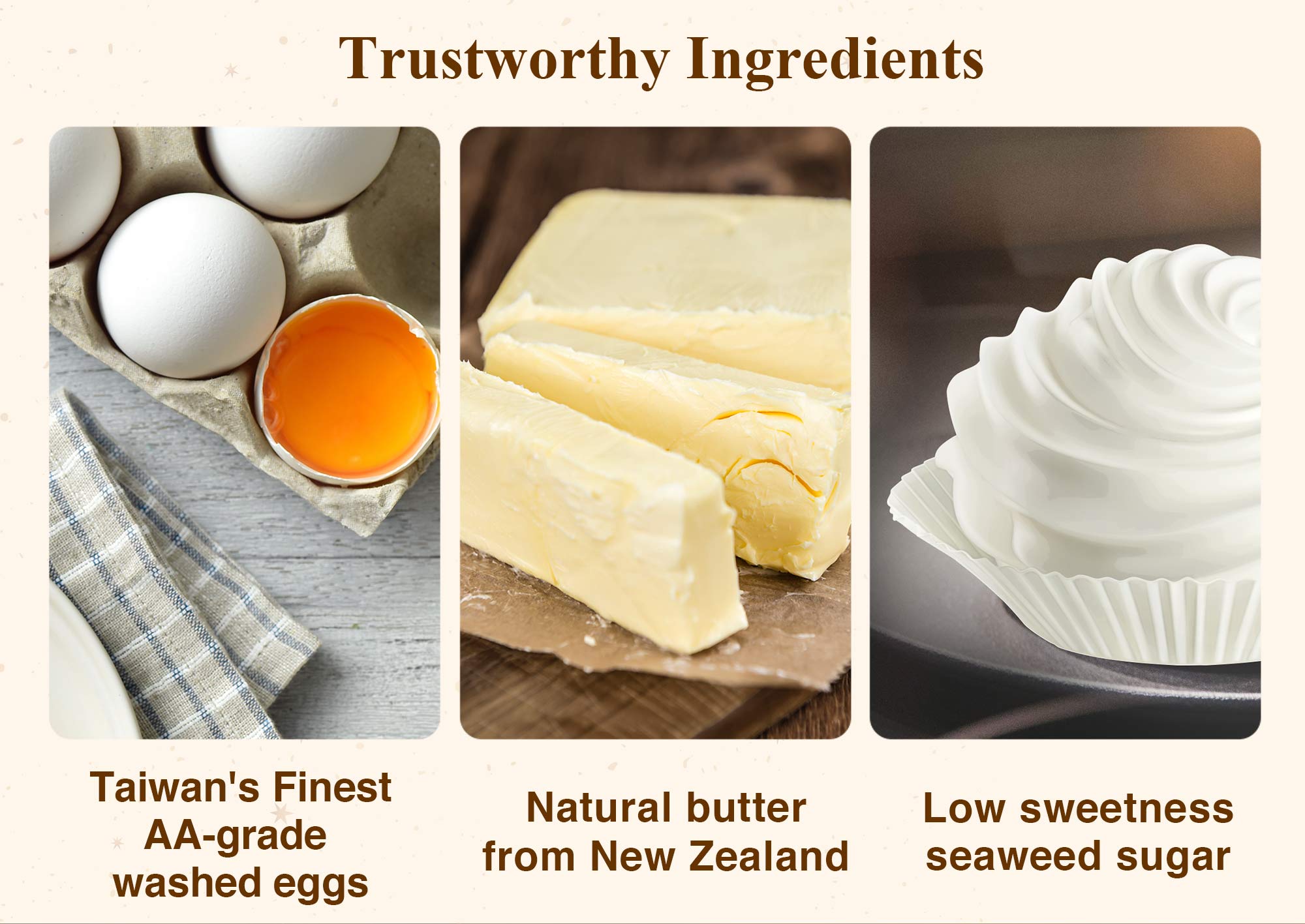 premium ingredients egg roll singapore eggs butter dairy quality baking ingredients.