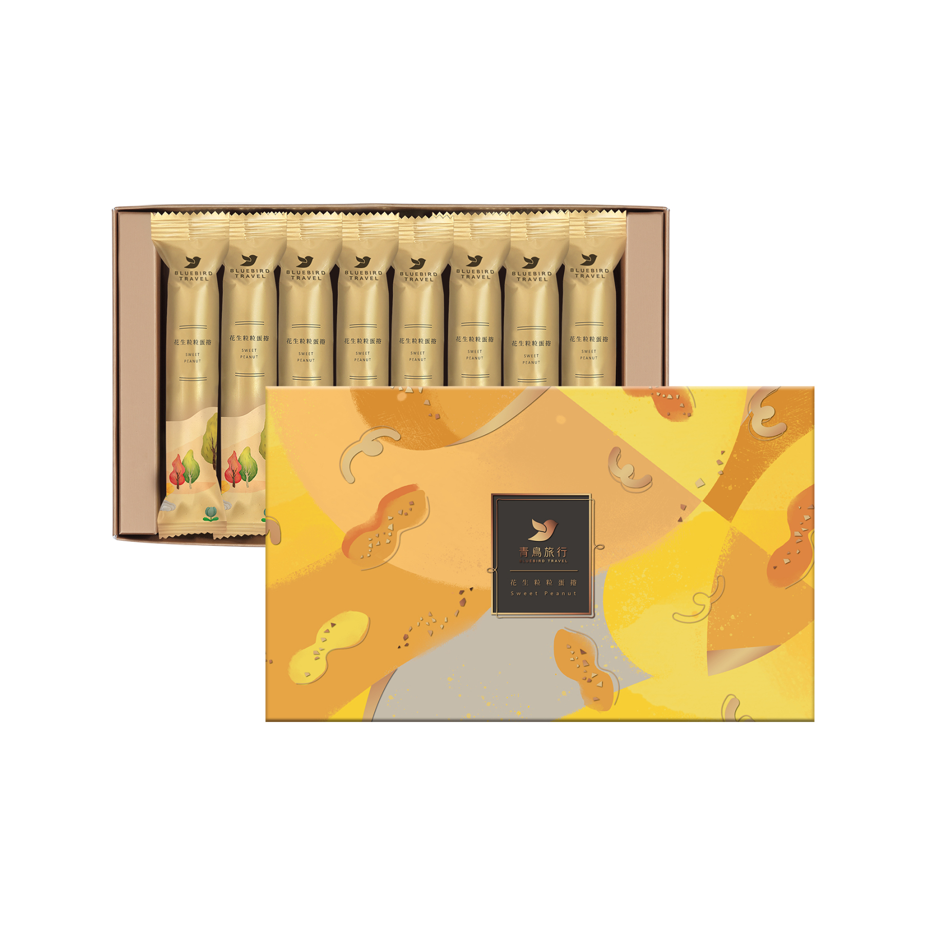 Bluebird Travel Singapore Peanut Filled Egg Rolls in 8 packs gift box