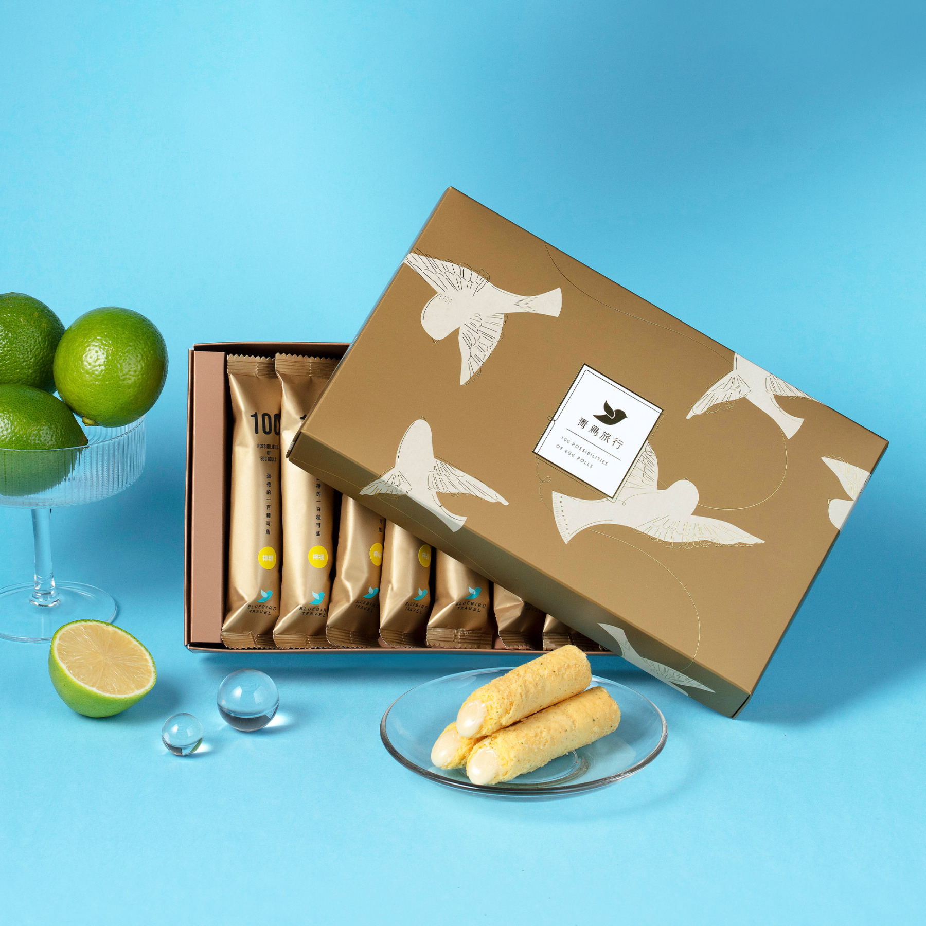 Travel Box-Creamy Lemon Egg Roll (8 packs/with gift bag)