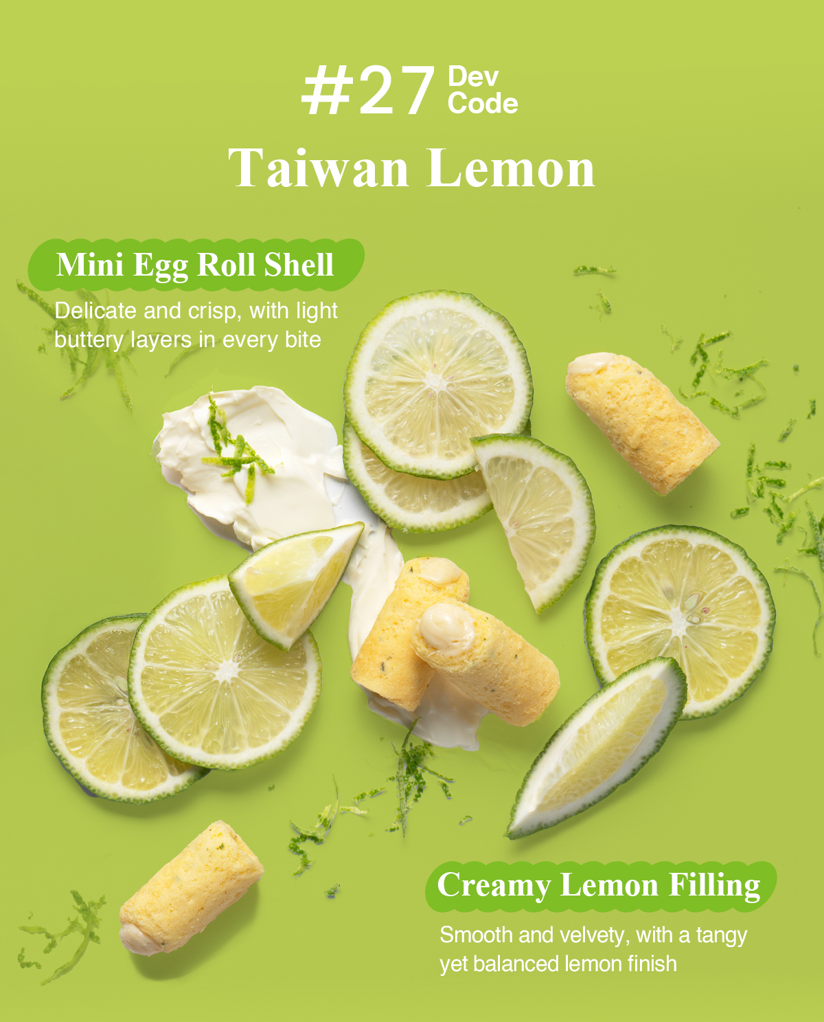 creamy lemon filling texture smooth citrus flavored egg roll filling