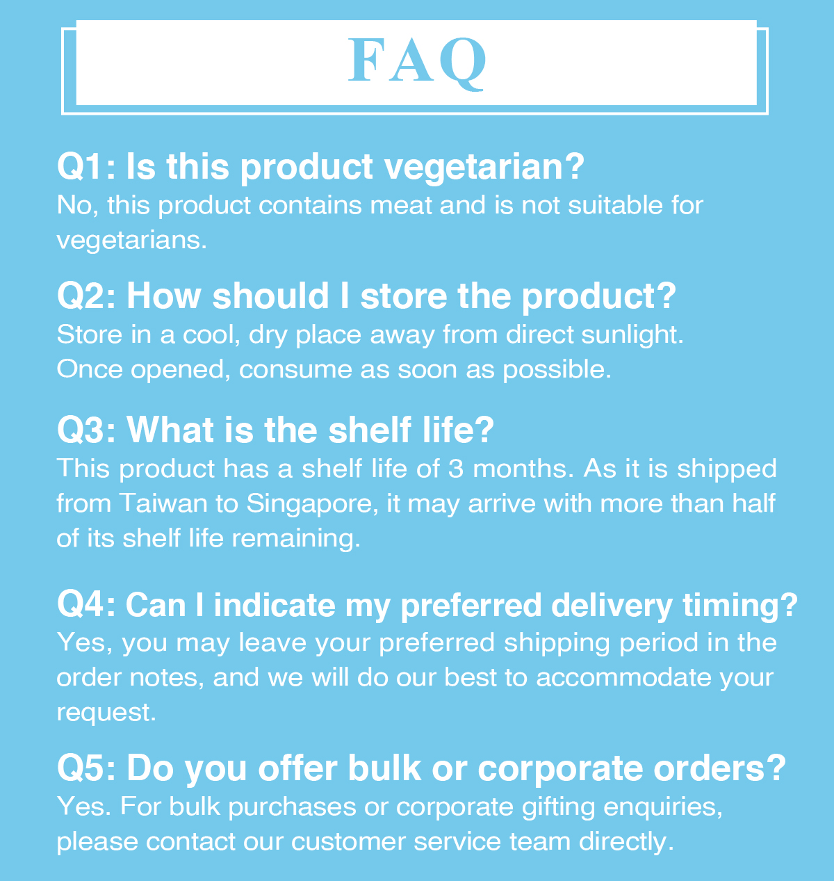 mini egg rolls share box frequently asked questions singapore