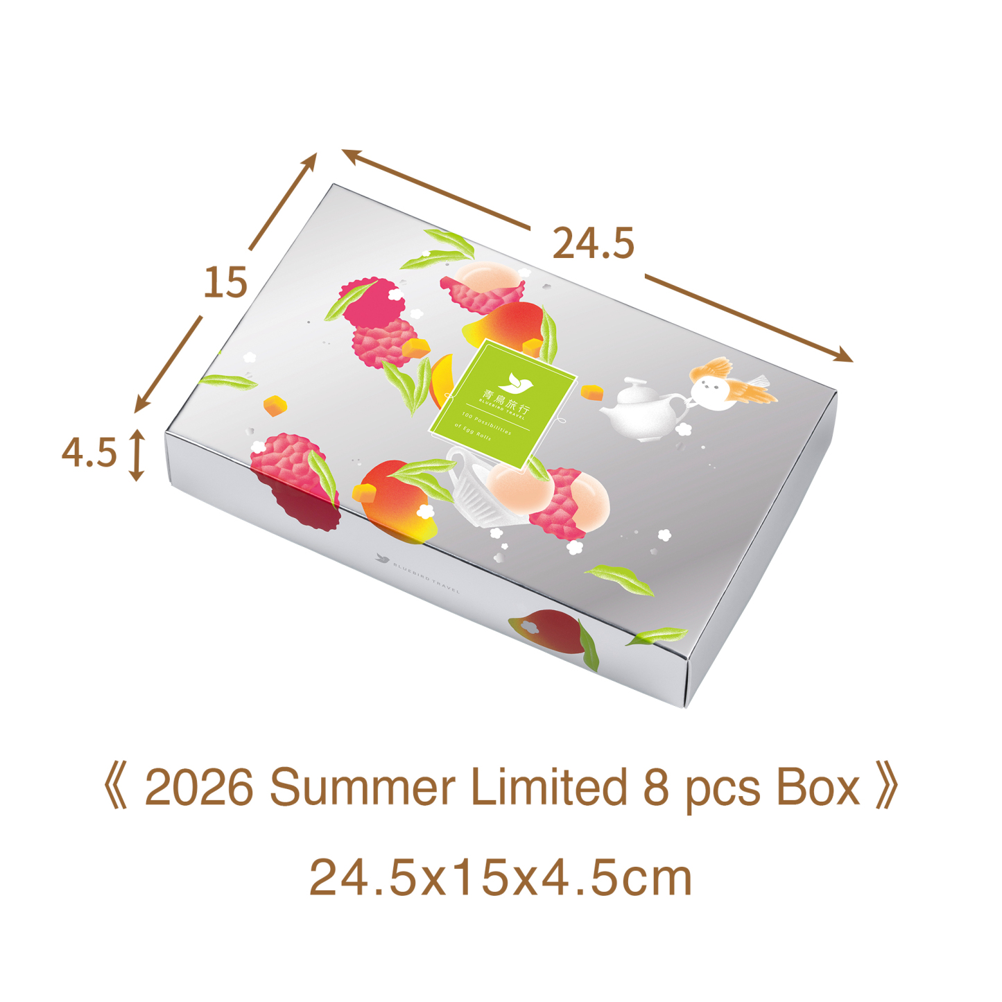 Bluebird Travel 2026 summer limited 8pcs gift box size.