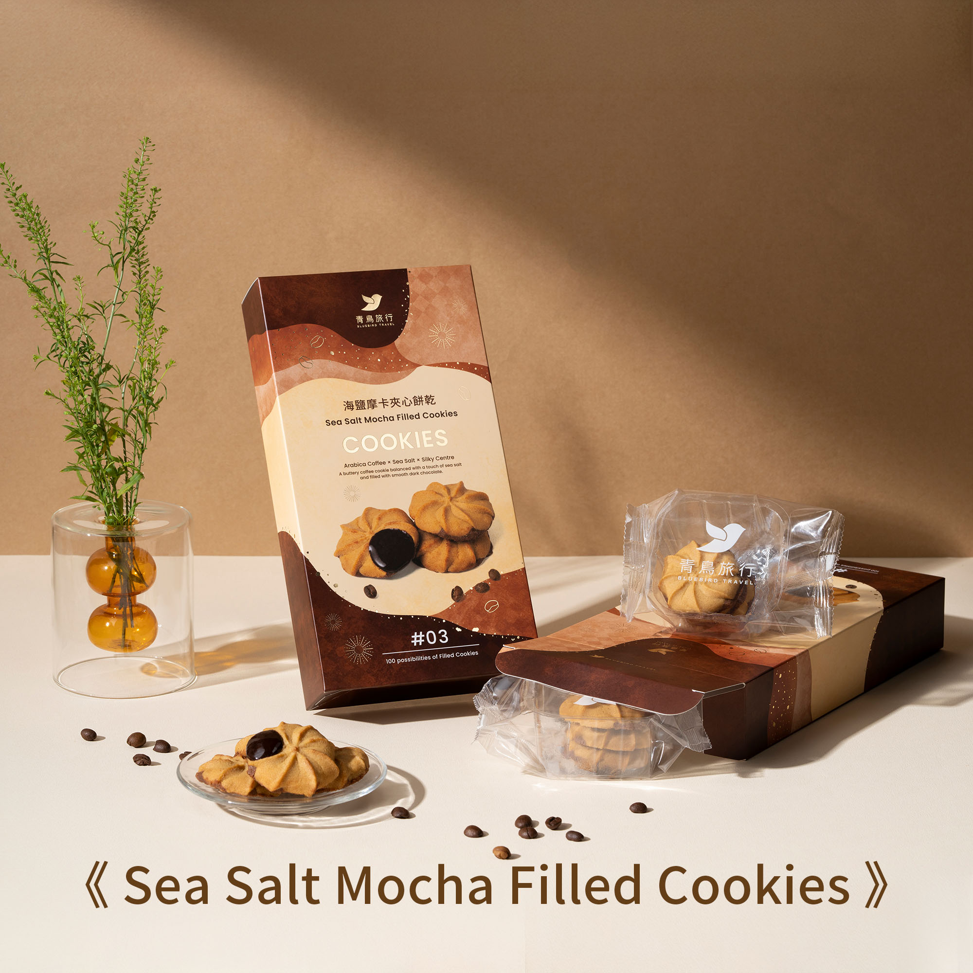 Sea Salt Mocha Filled Cookies (9pcs)