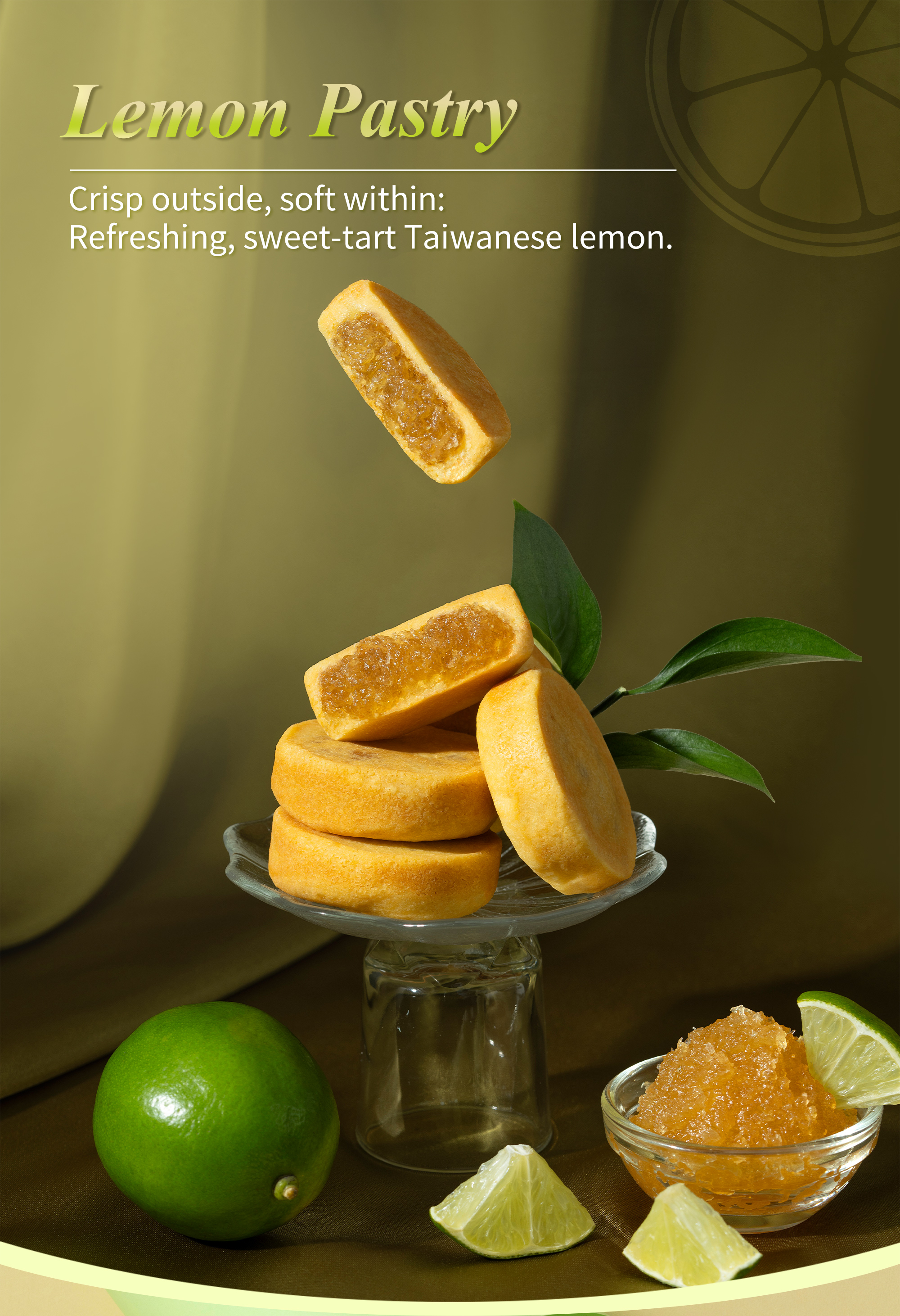 Golden lemon pastries with a sweet-tart Taiwan lemon filling.