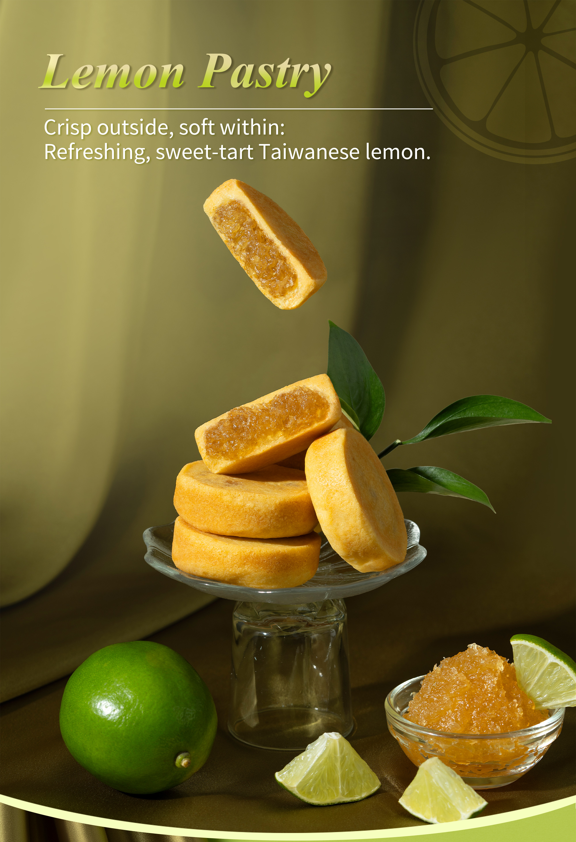 Golden lemon pastries with a sweet-tart Taiwan lemon filling.