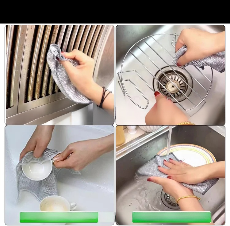 [강한 세정력] 양면 은사 대나무 숯 걸레