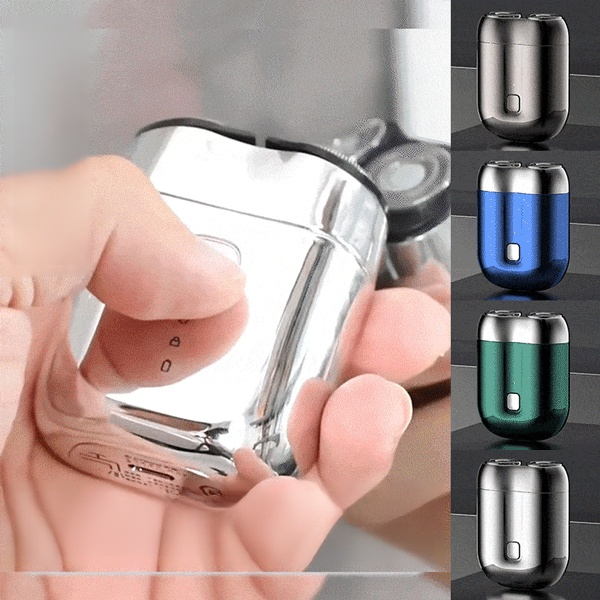 【MINI 듀얼 헤드 전기 면도기】작지만 강력한 성능, 고속 브러시리스 모터로 3초 만에 신속한 면도