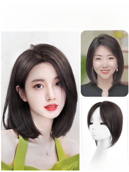 【오늘 한정, 1+1 행사】흰머리 커버+머리숱 증가 내추럴 가발