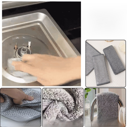 [강한 세정력] 양면 은사 대나무 숯 걸레