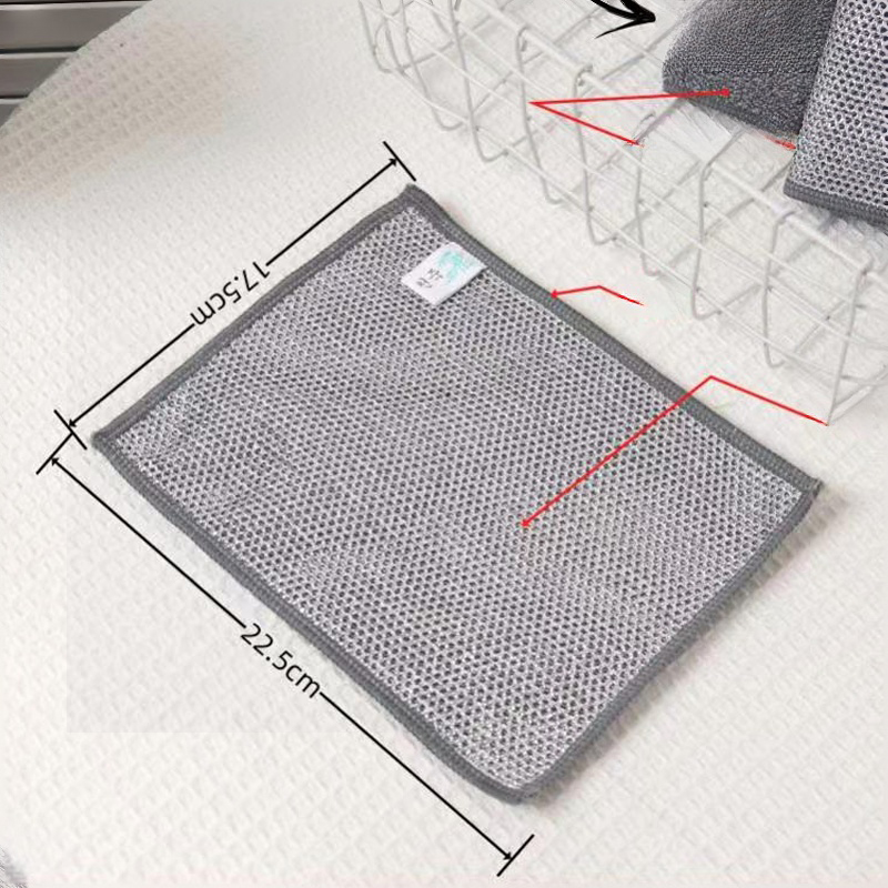 [강한 세정력] 양면 은사 대나무 숯 걸레