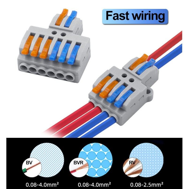 Fast Cable Wire Connector Reusable Spring Terminal Electric Wire ...
