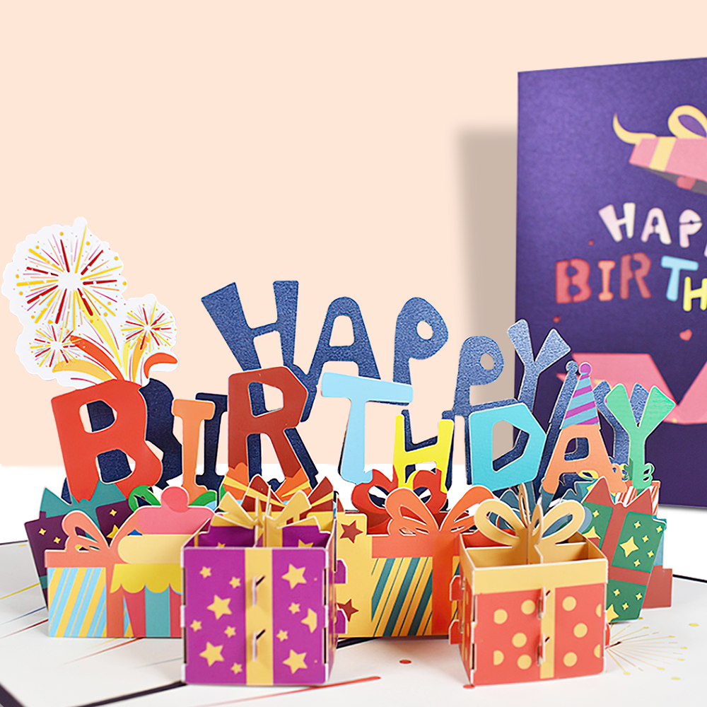 3D Happy Birthday Card Particular Birthday Card Gifts for Him or Her