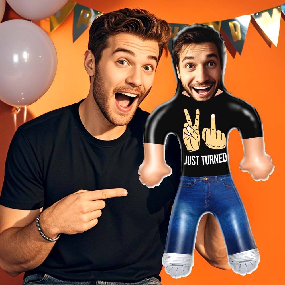 Funny 21st Birthday Gift Custom Air Minime Blow Up Dolls - JUST TURNED