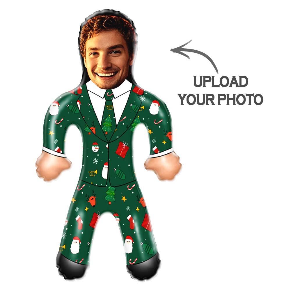 Custom Blow Up Doll Custom Face Christmas Air Minime Doll Funny Inflatable Doll - Green Christmas Suit