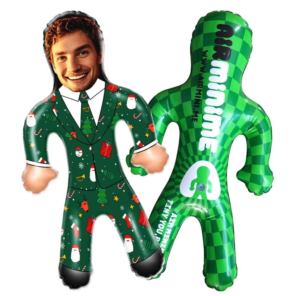 Custom Blow Up Doll Custom Face Christmas Air Minime Doll Funny Inflatable Doll - Green Christmas Suit
