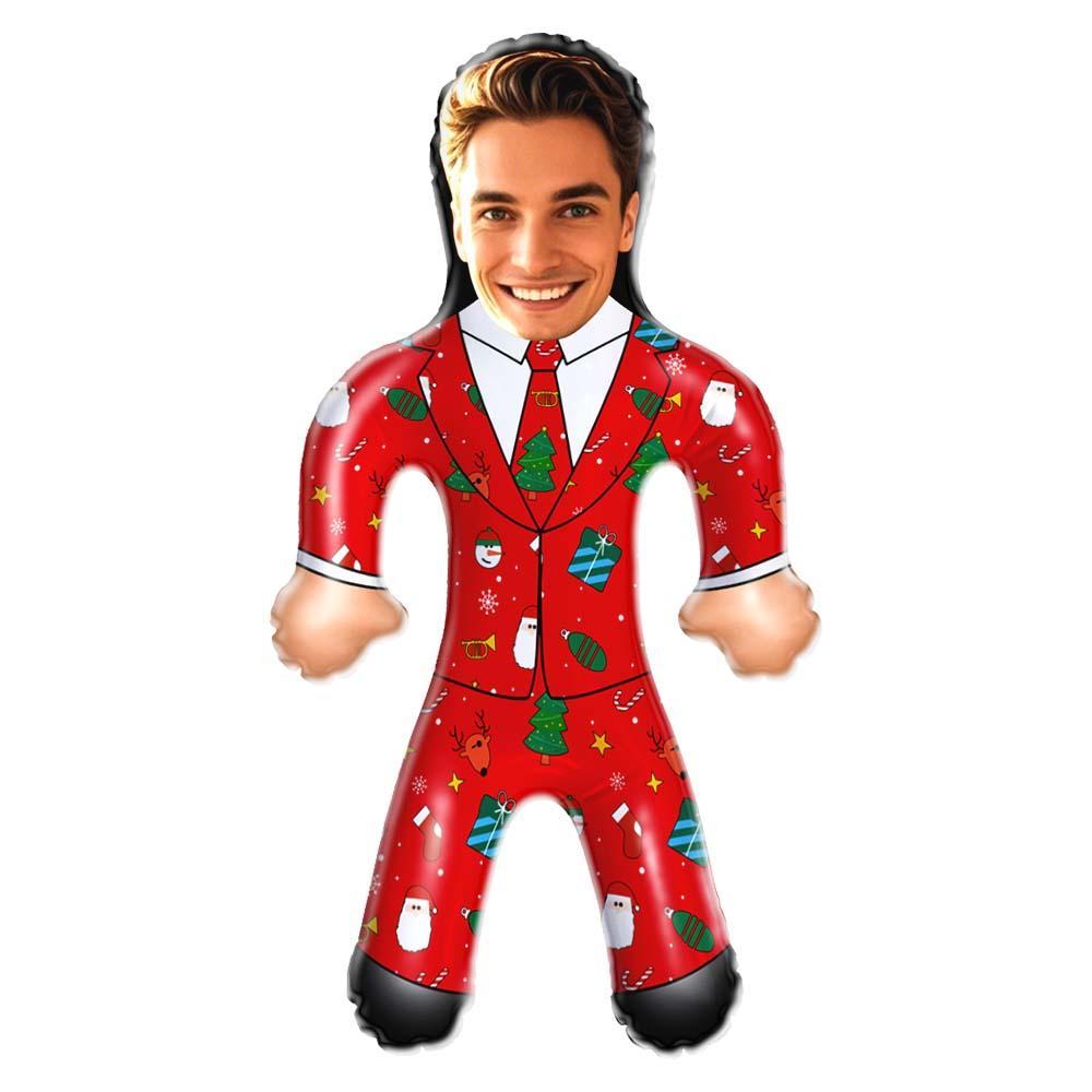 Custom Air Minime Doll Face Blow Up Doll  Red Christmas Suit Custom Funny Inflatable Doll Christmas Gift