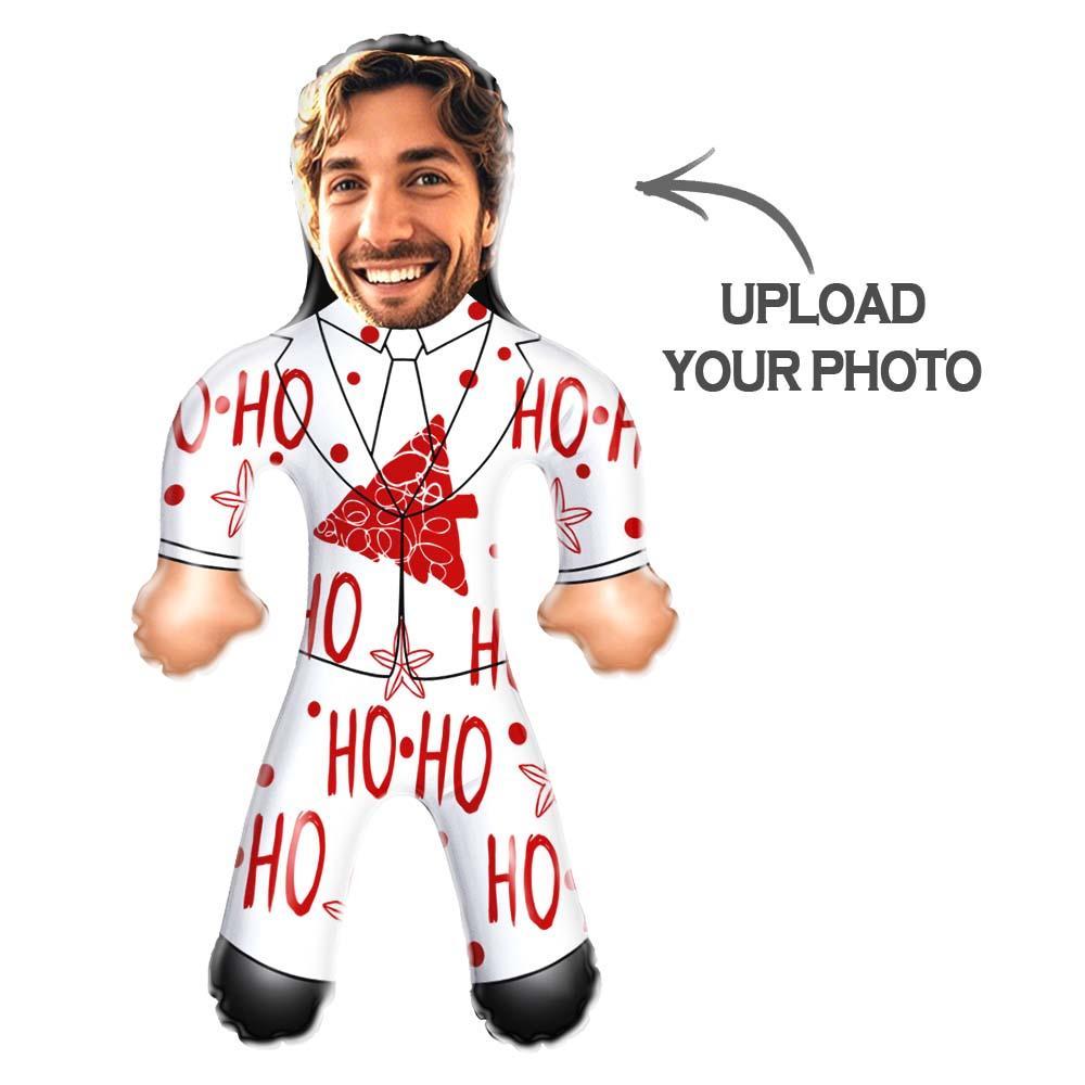 Custom Blow Up Doll Custom Face Christmas Air Minime Doll Funny Inflatable Doll - White Christmas Suit