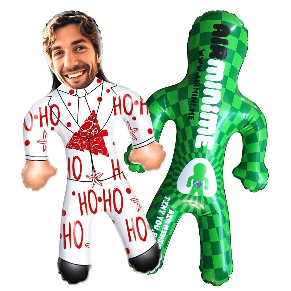 Custom Blow Up Doll Custom Face Christmas Air Minime Doll Funny Inflatable Doll - White Christmas Suit