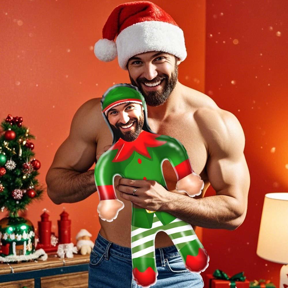 Custom Blow Up Doll Custom Face Christmas Elf Air Minime Doll Funny Inflatable Doll Christmas Gift For Kids