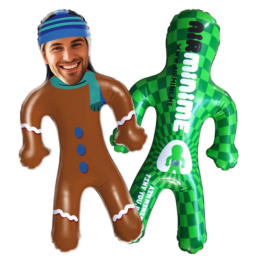 Custom Christmas-Cookie Man Blow Up Doll Custom Face Air Minime Doll Funny Inflatable Doll Christmas Gift