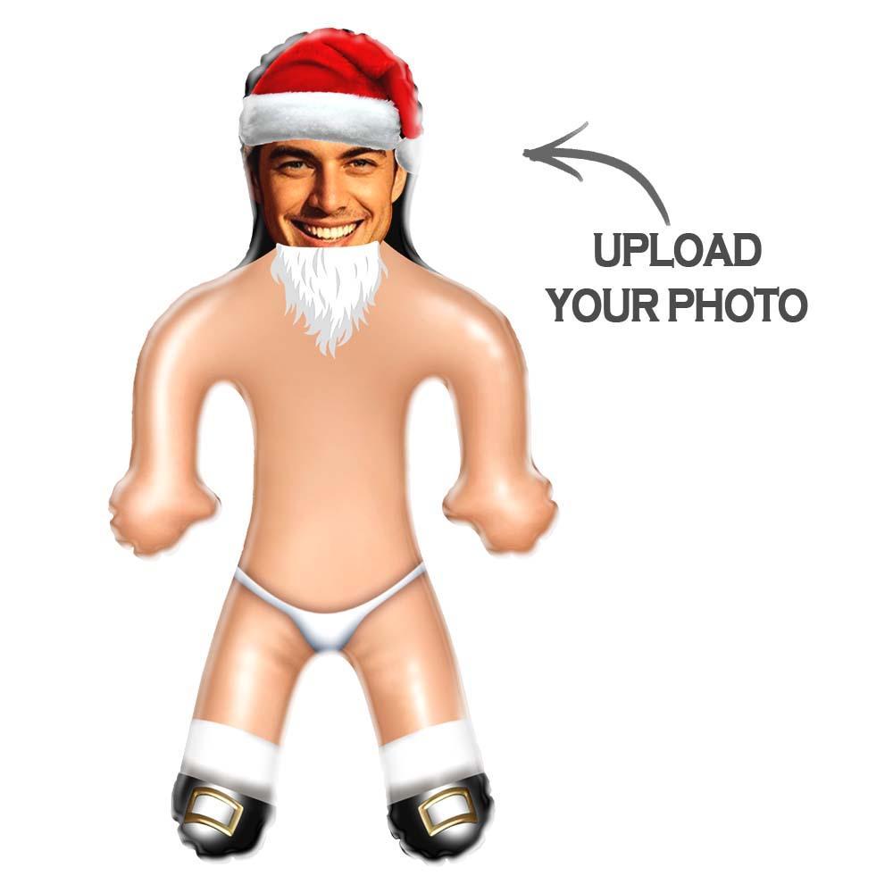Custom Funny Santa Claus Blow Up Doll Custom Your Face On It Christmas Gifts For Her