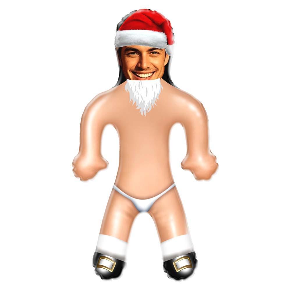 Custom Funny Santa Claus Blow Up Doll Custom Your Face On It Christmas Gifts For Her