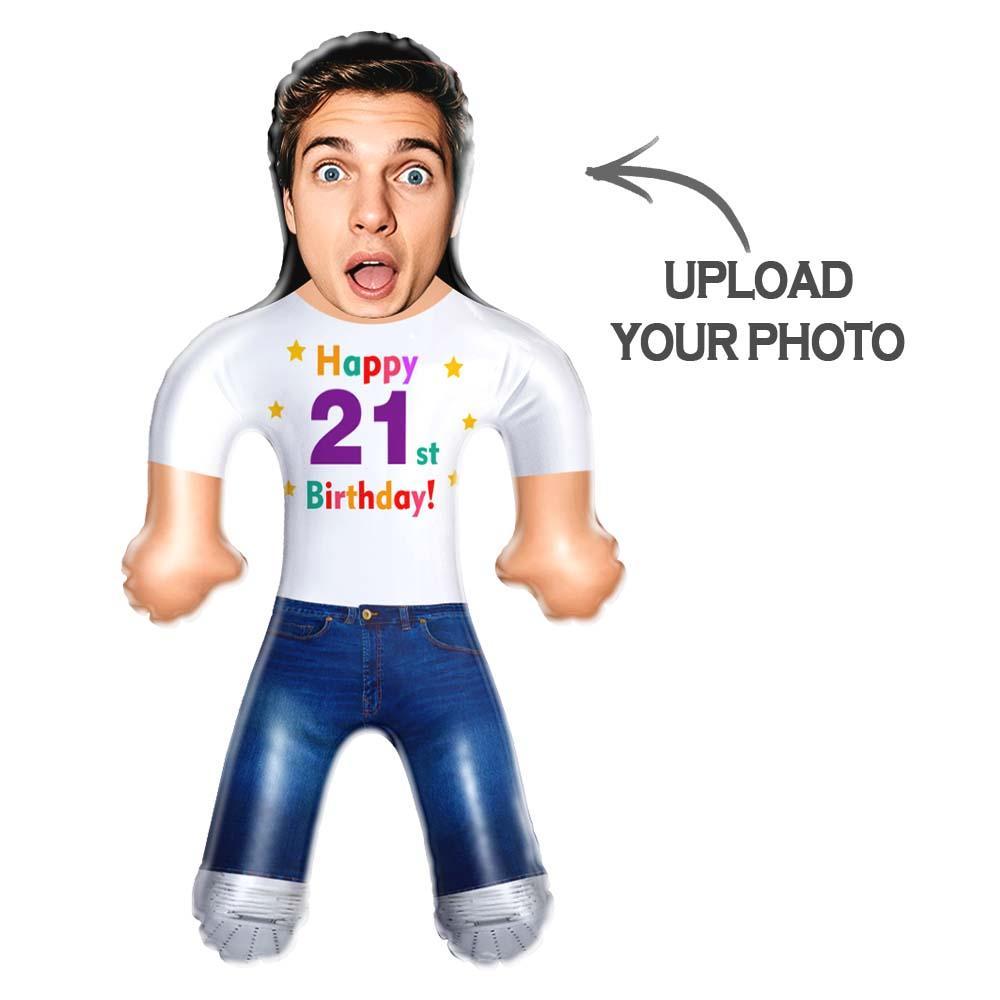 Custom Birthday Inflatable Air Minime Doll  Face Blow Up Doll Birthday Gift With Age