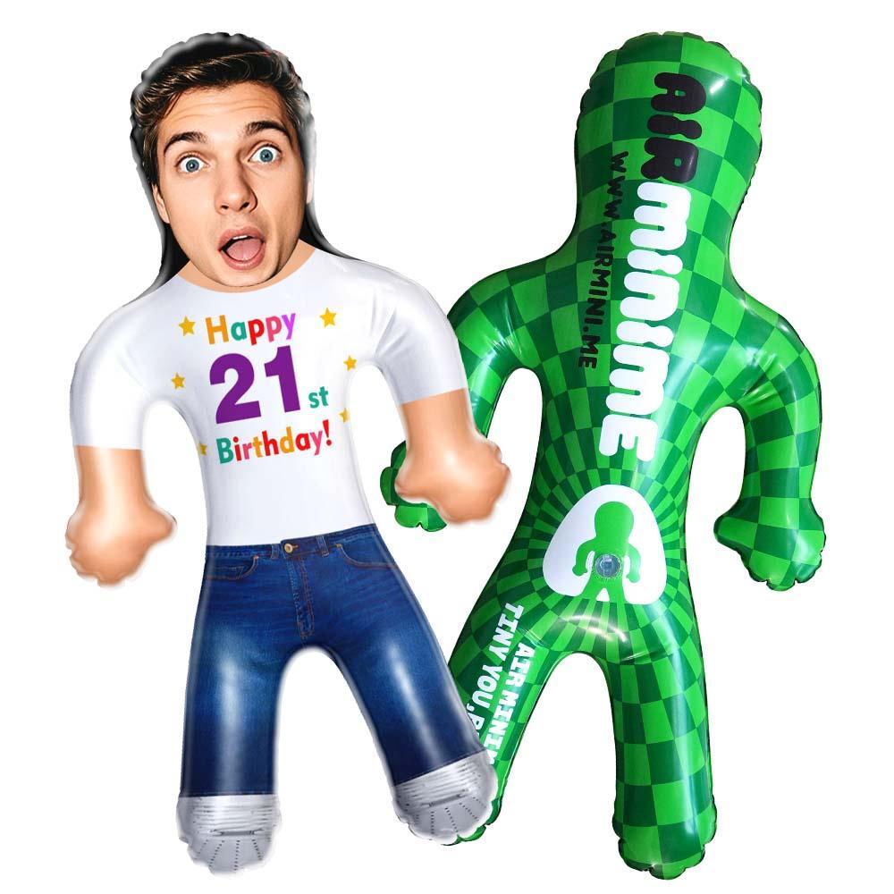 Custom Birthday Inflatable Air Minime Doll  Face Blow Up Doll Birthday Gift With Age