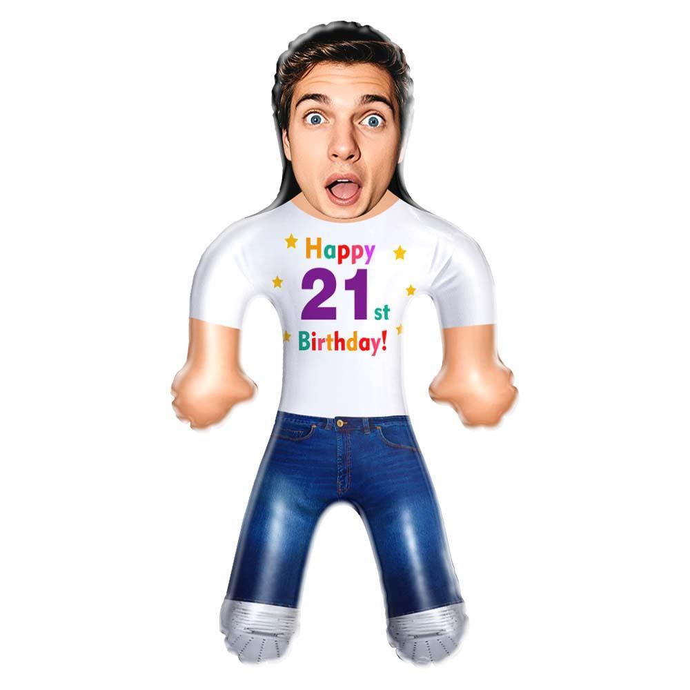 Custom Birthday Inflatable Air Minime Doll  Face Blow Up Doll Birthday Gift With Age