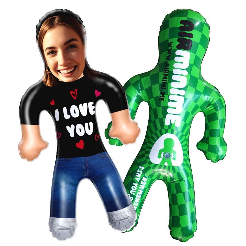 Custom Blow Up Doll Face Air Minime Doll Personalized Inflatable  Gift - I LOVE YOU